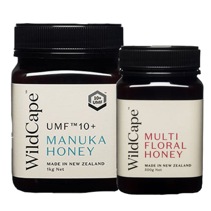 WILDCAPE Manuka UMF10+ 1kg & Multifloral Honey 500g