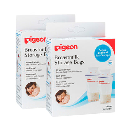 Pigeon Breastmilk Storage Bags (25bags/180ml) x 2