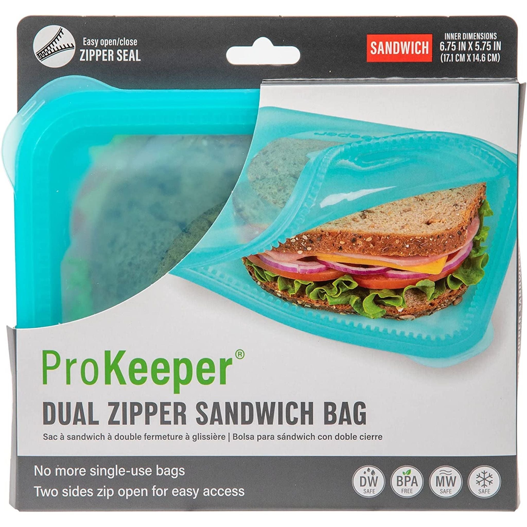 Progressive Dual Zipper Silicone Sandwich Prokeeper Bag Og Singapore