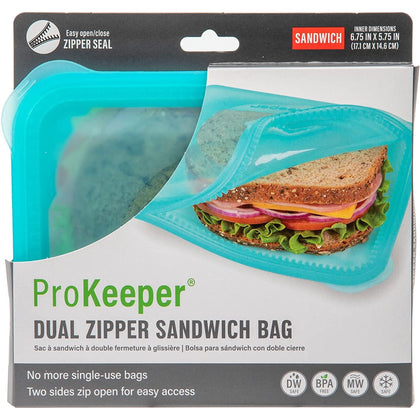 Progressive Dual-Zipper Silicone Sandwich ProKeeper Bag