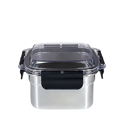 JVR Stainless Steel Square Food Container With Lid 880ml (LTGP03)