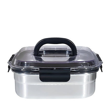 JVR Stainless Steel Square Food Container With Lid 1850ml (LTGP07)