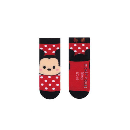 RAD RUSSEL Mickey Tsum Tsums Kids Socks - Ages 2 to 7 - Red