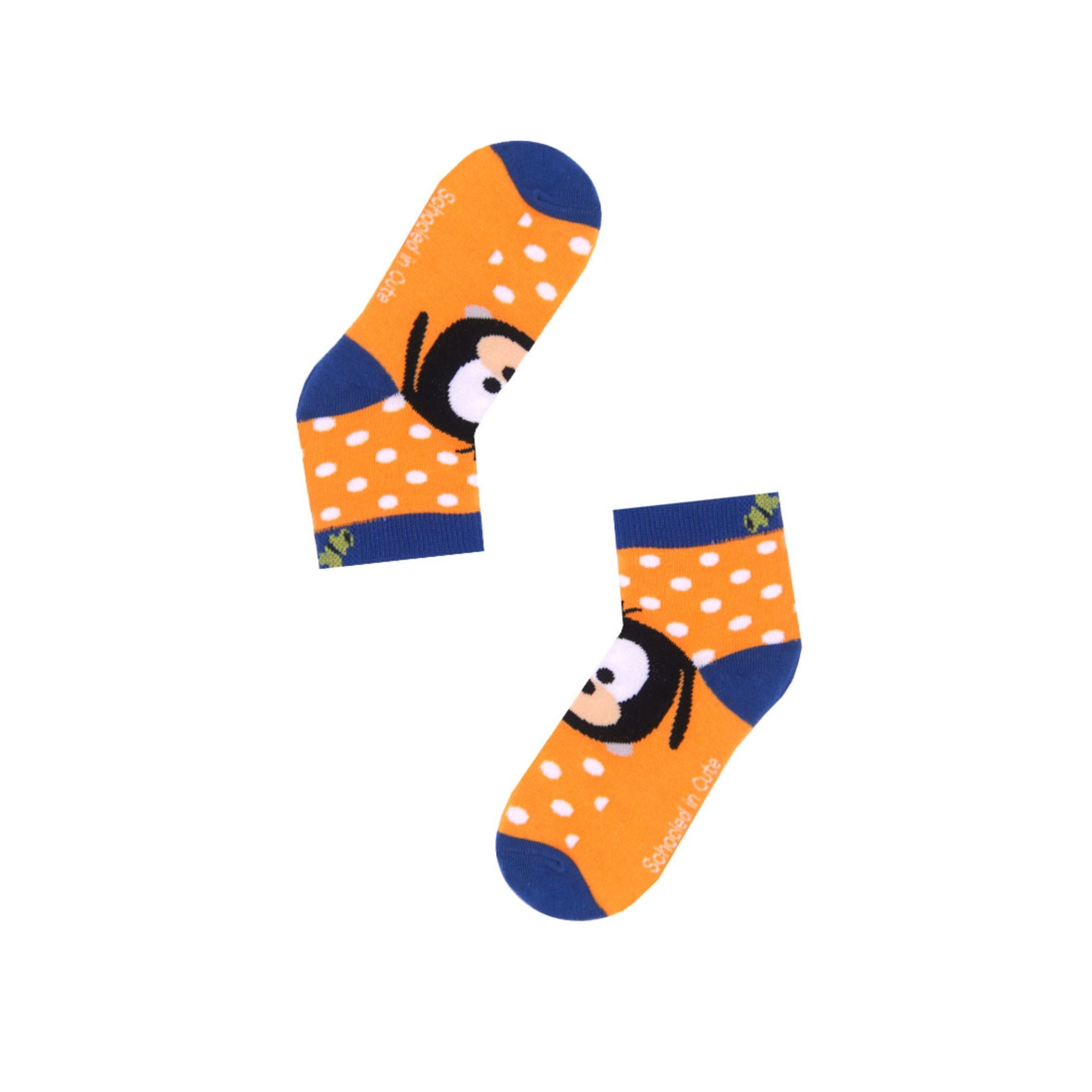 RAD RUSSEL Goofy Tsum Tsums Kids Socks - Ages 2 to 7 - Orange