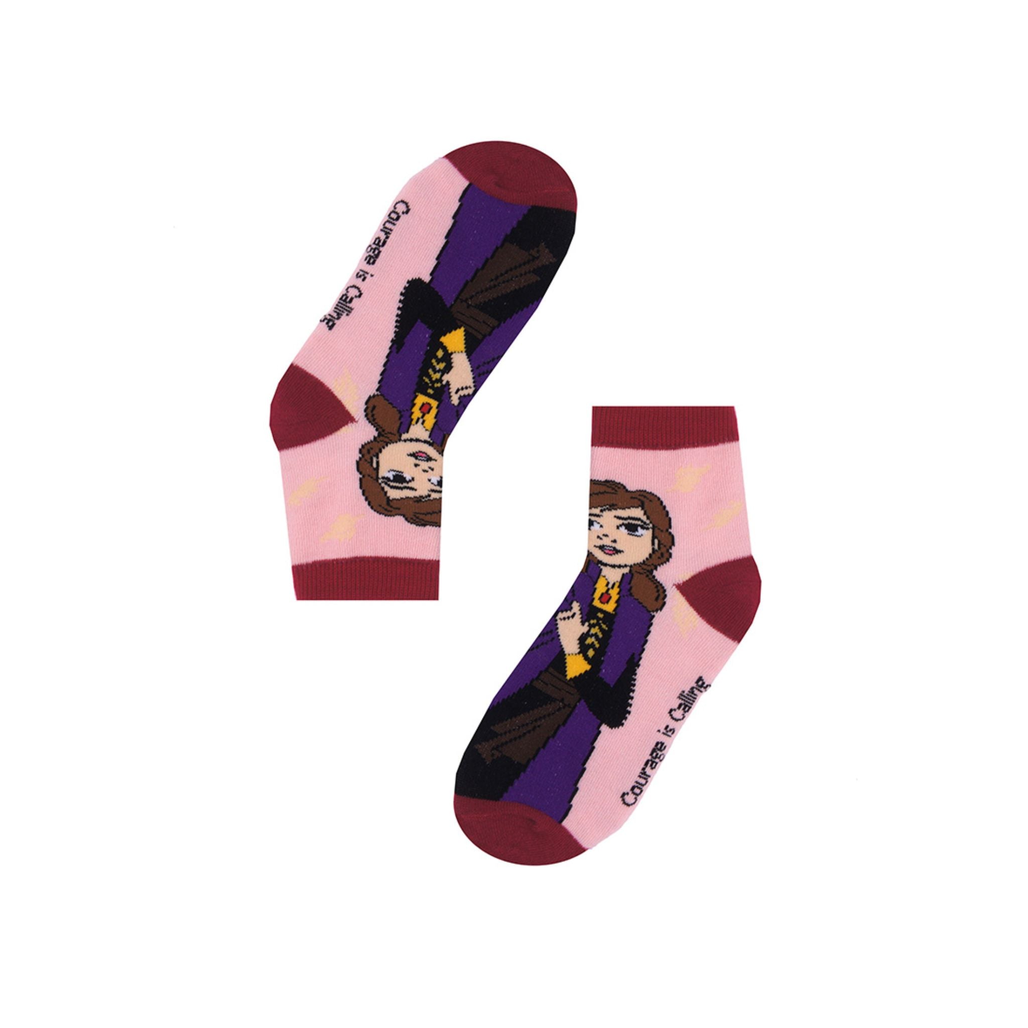 RAD RUSSEL Anna Kids Socks - Ages 7 to 12 - Pink