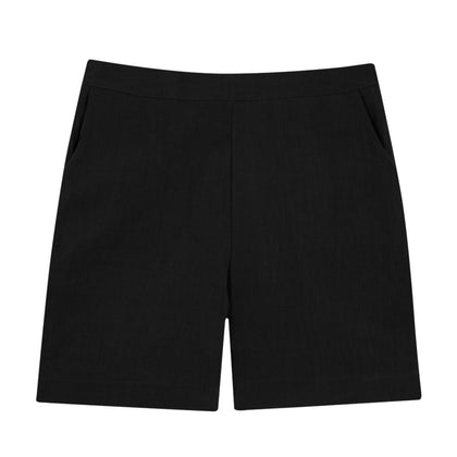 Shockwave Linen Pull Up Shorts - Black
