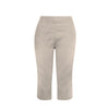 Shockwave Cropped Linen Pants - Beige