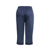 Shockwave Cropped Linen Pants - Blue
