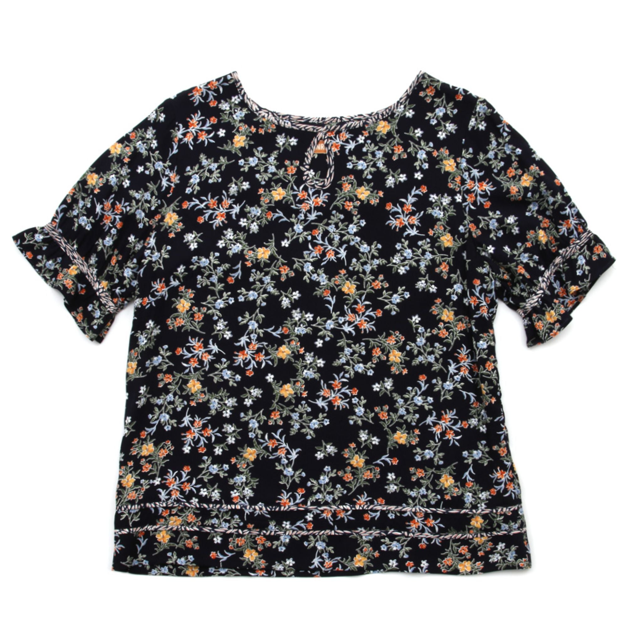 Enro Embroidery Blouse - Printed (SCO-7904-68BL)
