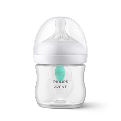 Philips Avent Natural Response Baby Bottle with air Free Vent 4oz/125ml 0m+ (Flow 2 Nipple) (SCY670-01)