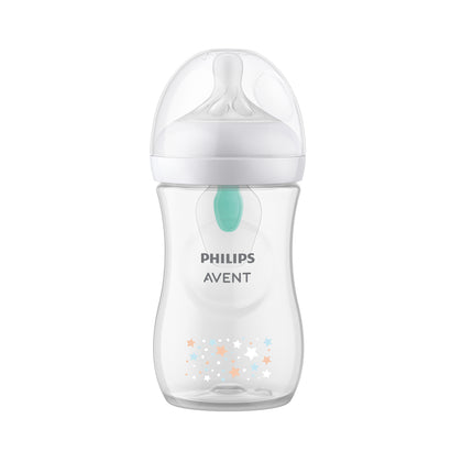 Philips Avent Natural Response Baby Bottle with air Free Vent 9oz/260ml 1m+ (Flow 3 Nipple) (SCY673-82)