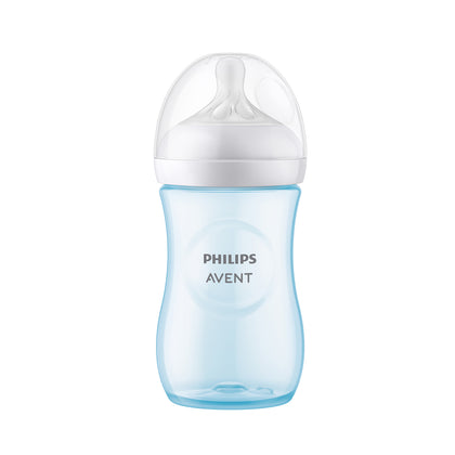 Philips Avent Natural Response Baby Bottle 9oz/260ml 1m+ (1 Bottle - Flow 3 Nipple) - Blue (SCY903-21)
