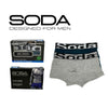 SODA 2 Piece-Pack Bamboo Fiber Shorty Trunks with Waist Band