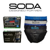 SODA 3 Piece-Pack Microfiber Mini Briefs with Waist Band