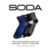 SODA 3 Pairs Pack Casual Half Terry Quarter Socks - Assorted Colours