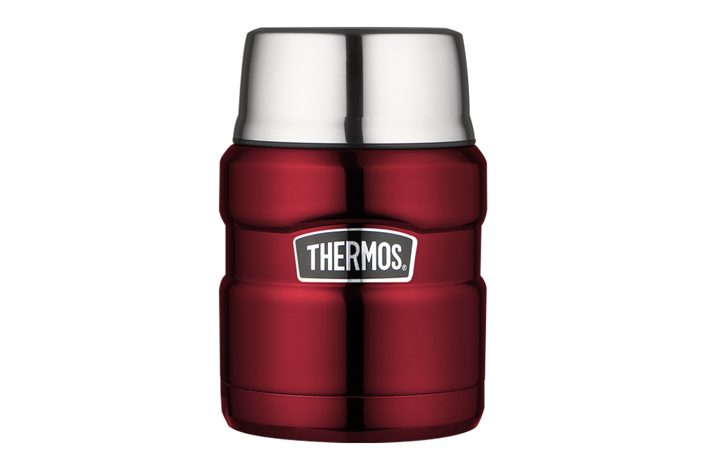Thermos 0.47L SS King Food Jar with Folding Spoon - Cranberry (SK-3000-CR)