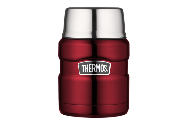Thermos 0.47L SS King Food Jar with Folding Spoon - Cranberry (SK