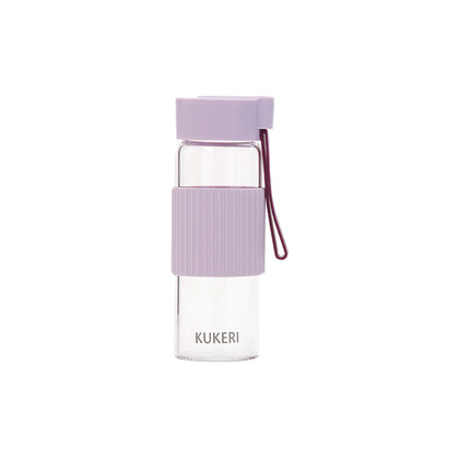 Kukeri 360ml Borosilicate Glass Bottle - Purple