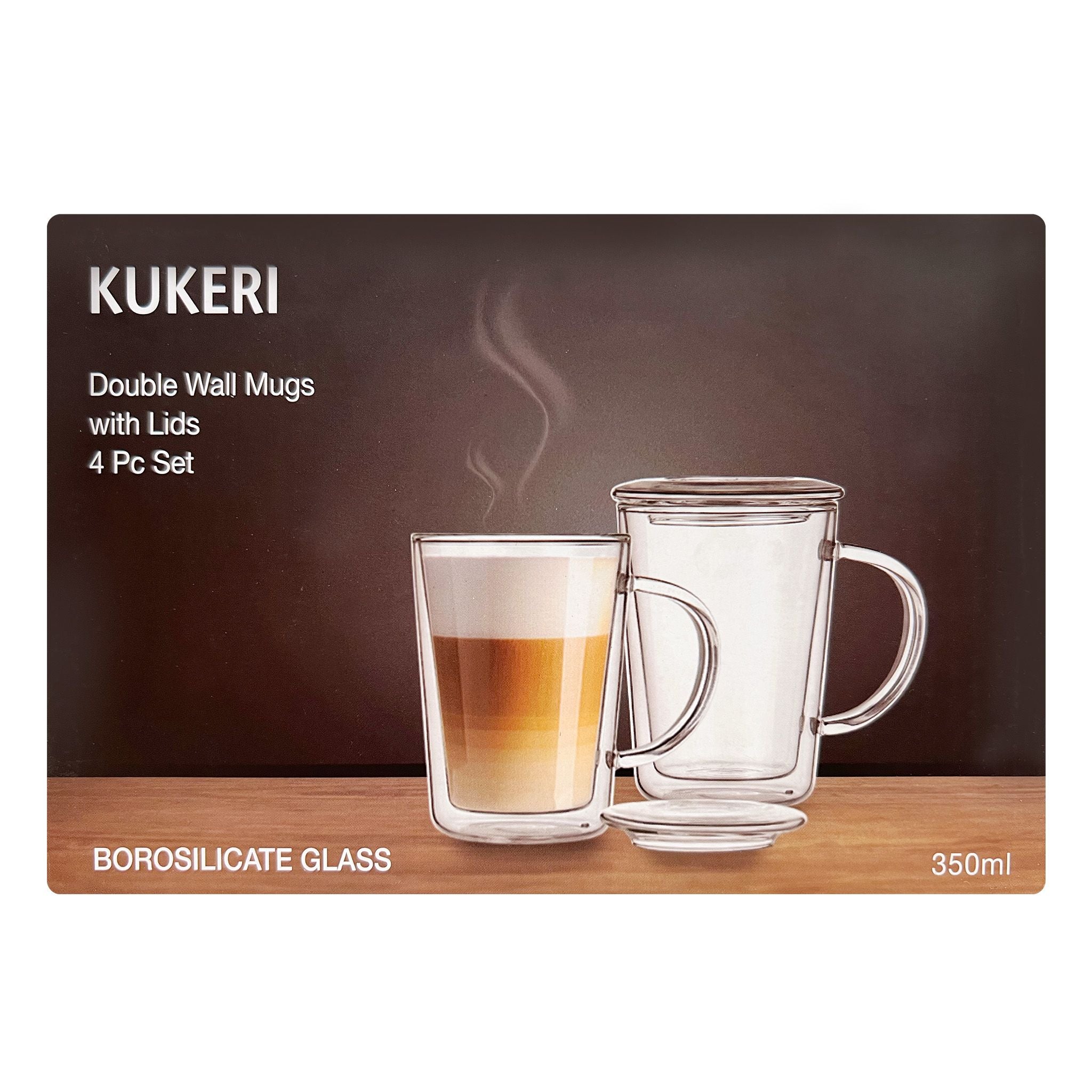 Kukeri 2pc Set 350ml Double Wall Cup with Lid