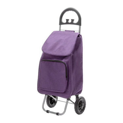 Smart Living Shopping Trolley with Insulated Compartment - Purple