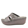 Sole Relief Diamond Embellished Slip-On Sandals - Grey