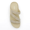 Sole Relief Diamond Embellished Slip-On Sandals - Beige