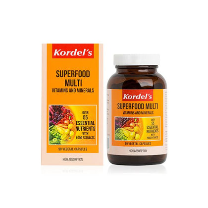 Kordel's Superfoods Multivitamins & Minerals (90 Vegetal Capsules)