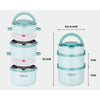 SONG-CHO 2-Tier SUS316 Lunch Box Tingkat (TG316) - Light Green