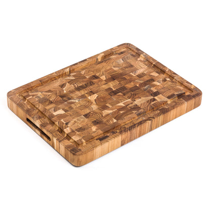 Teakhaus Hand Grip Cutting/Serving Board with Juice Groove (51 cm x 38 cm x 3.8 cm)