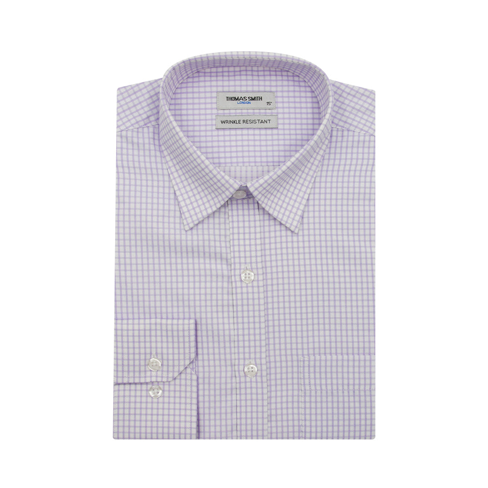 Thomas Smith Long Sleeved Cotton Blend Shirt - Purple