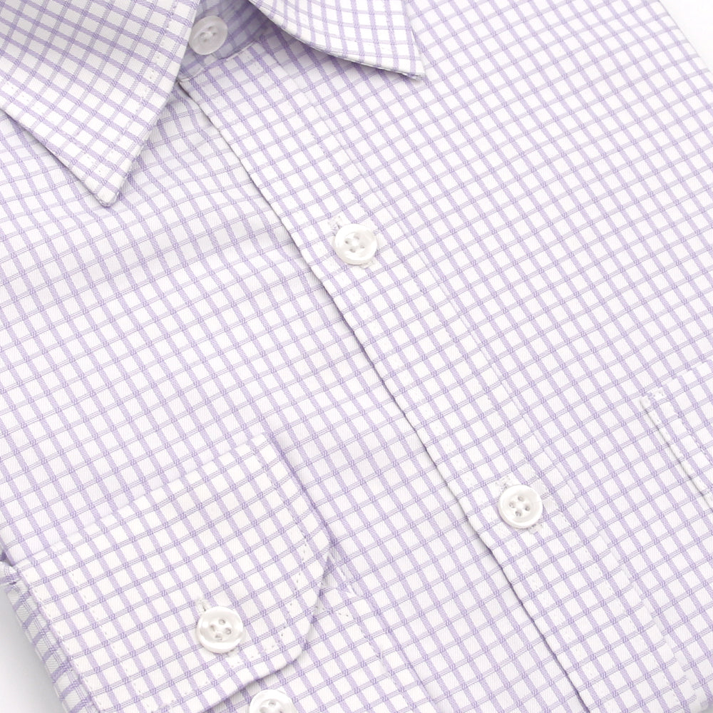 Thomas Smith Long Sleeved Cotton Blend Shirt - Purple
