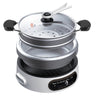 Toyomi 4.5L Multi Cooker with Grill Pan and Steamer - White (MC6969SS)