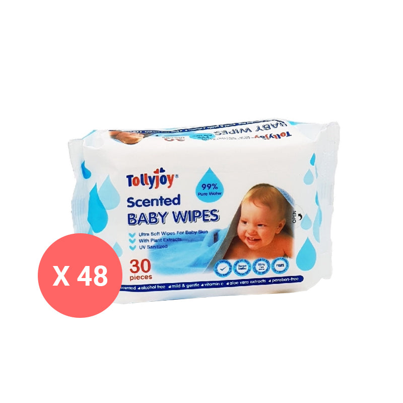Tollyjoy Travel Wet Wipes 48 x 30 Sheets - Scented