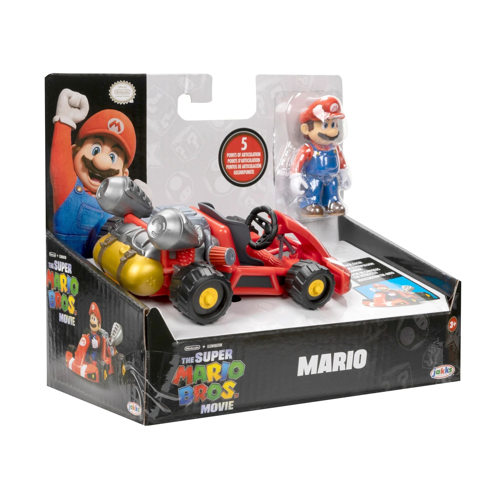 Super Mario Bros. Movie 2.5" Figure with Pull Back Racer - Mario (US-417214-M)