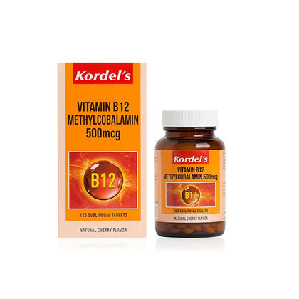 Kordel's Vitamin B12 Methylcobalamine 500mcg (120 Sublingual Tablets)