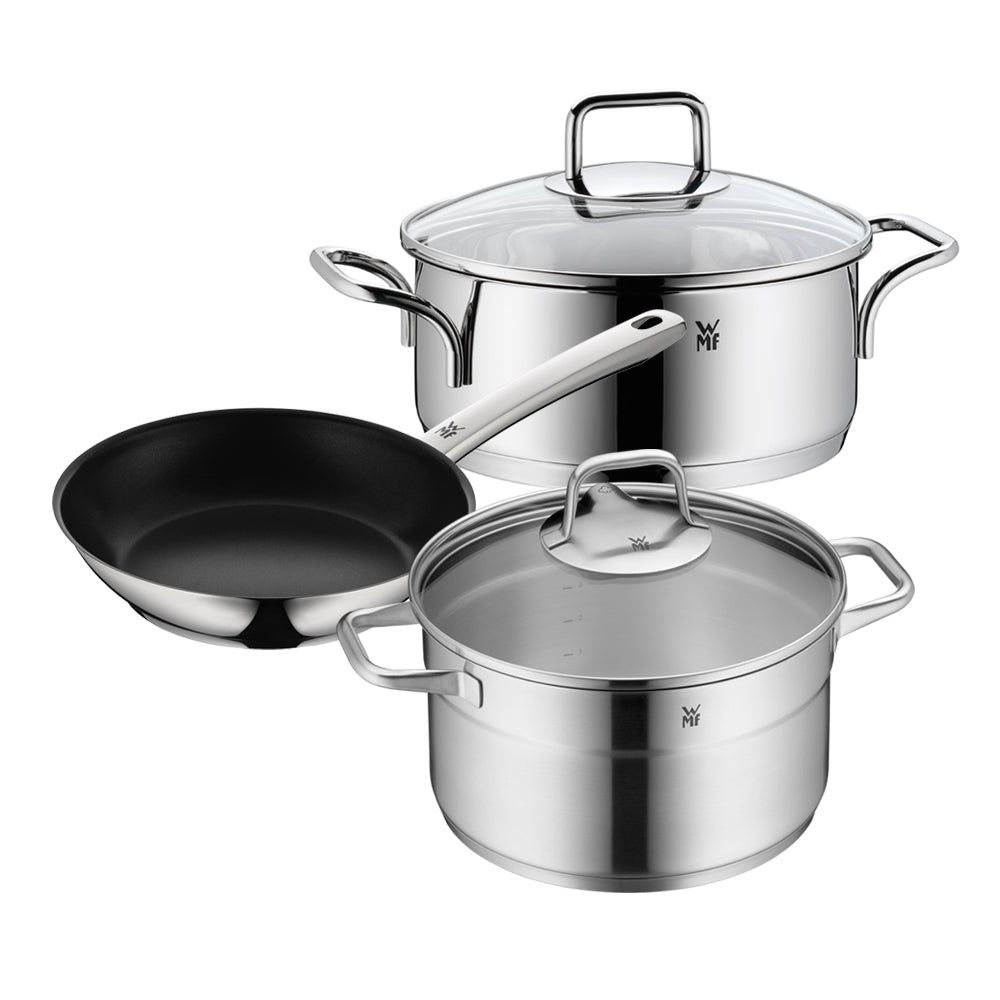 WMF Profi Select 24cm Stackable High Casserole+Select 20cm Casserole+24cm Non-stick Frying Pan
