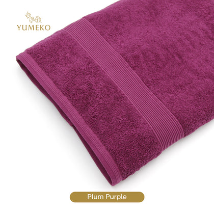 YUMEKO Sakura SPA Collection Bath Towel - Plum Purple (YMK-SSC3300-400-BT-38)