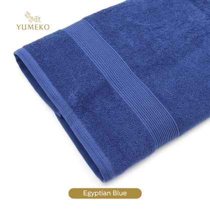 YUMEKO Sakura SPA Collection Bath Towel - Egyptian Blue (YMK-SSC3300-560-BT-35)