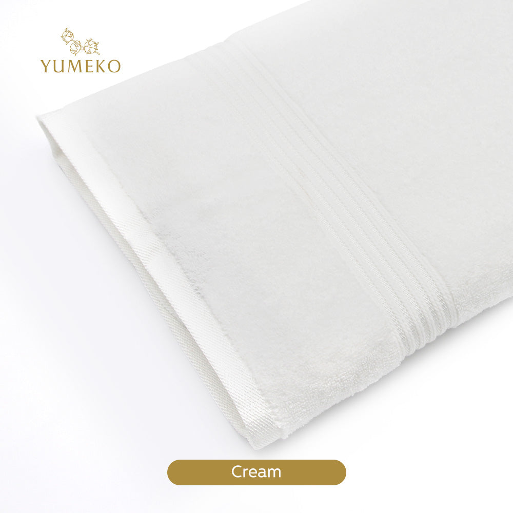 YUMEKO Sakura SPA Collection Bath Towel - Cream (YMK-SSC5220-300-BT-1)