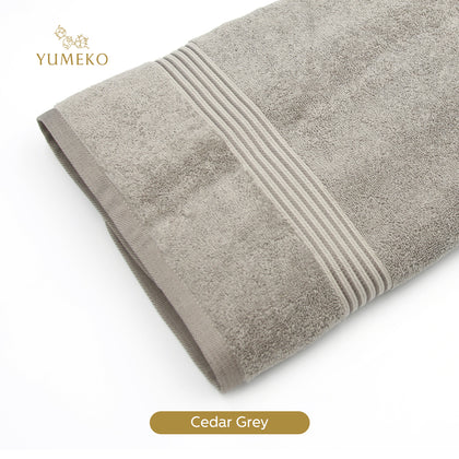 YUMEKO Sakura SPA Collection Bath Towel - Cedar Grey (YMK-SSC5220-580-BT-25)