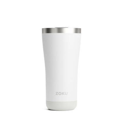 Zoku 12oz 3-in-1 Stainless Steel Tumbler Powder Coated White