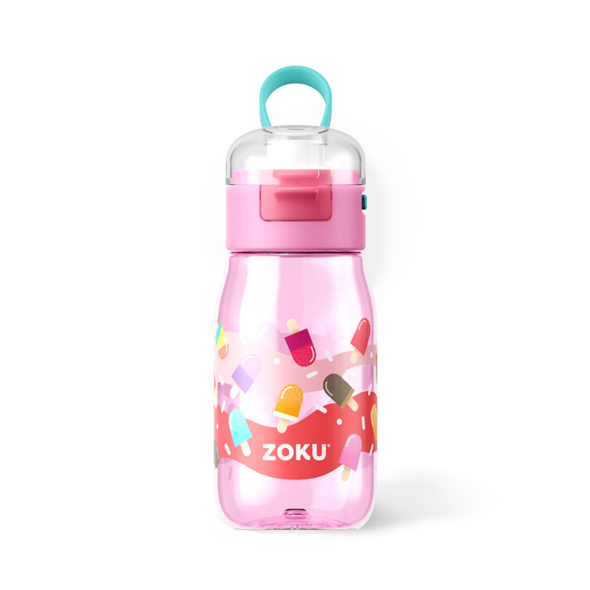 ZOKU 465ml Flip Gulp Bottle - Pink Pop (ZK202-501)