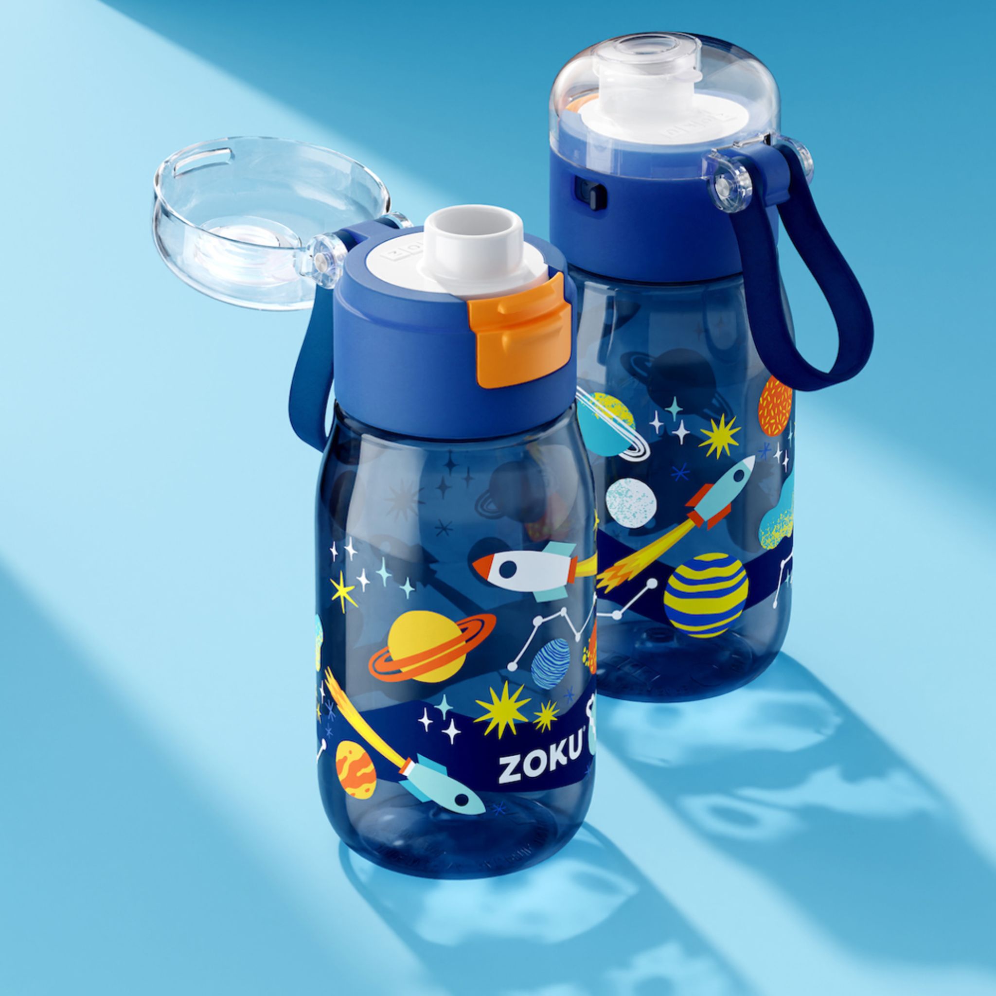 ZOKU 465ml Flip Gulp Bottle - Blue Space (ZK202-504)