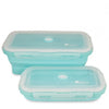 Travel Joy Eco Food Grade Silicone 1200ml Foldable Lunch Box - Turquoise